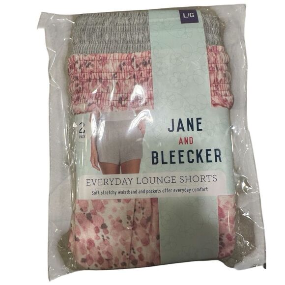 Jane & Bleecker 2 Pack Lightweight Lounge Sleep Shorts 1758971 Size L - Picture 6 of 7